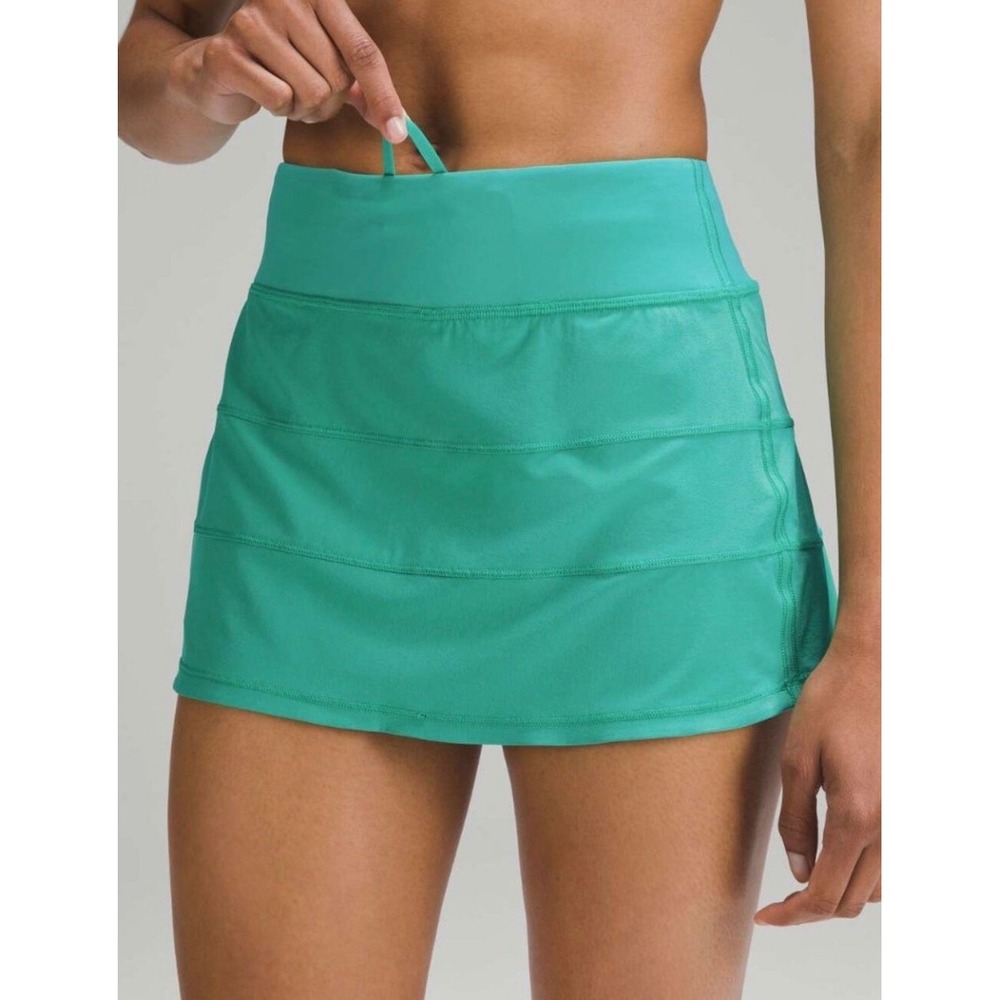Lululemon Pace Rival Mid-Rise Skirt Size 6 Kelly Green Active Skort W8AC6R